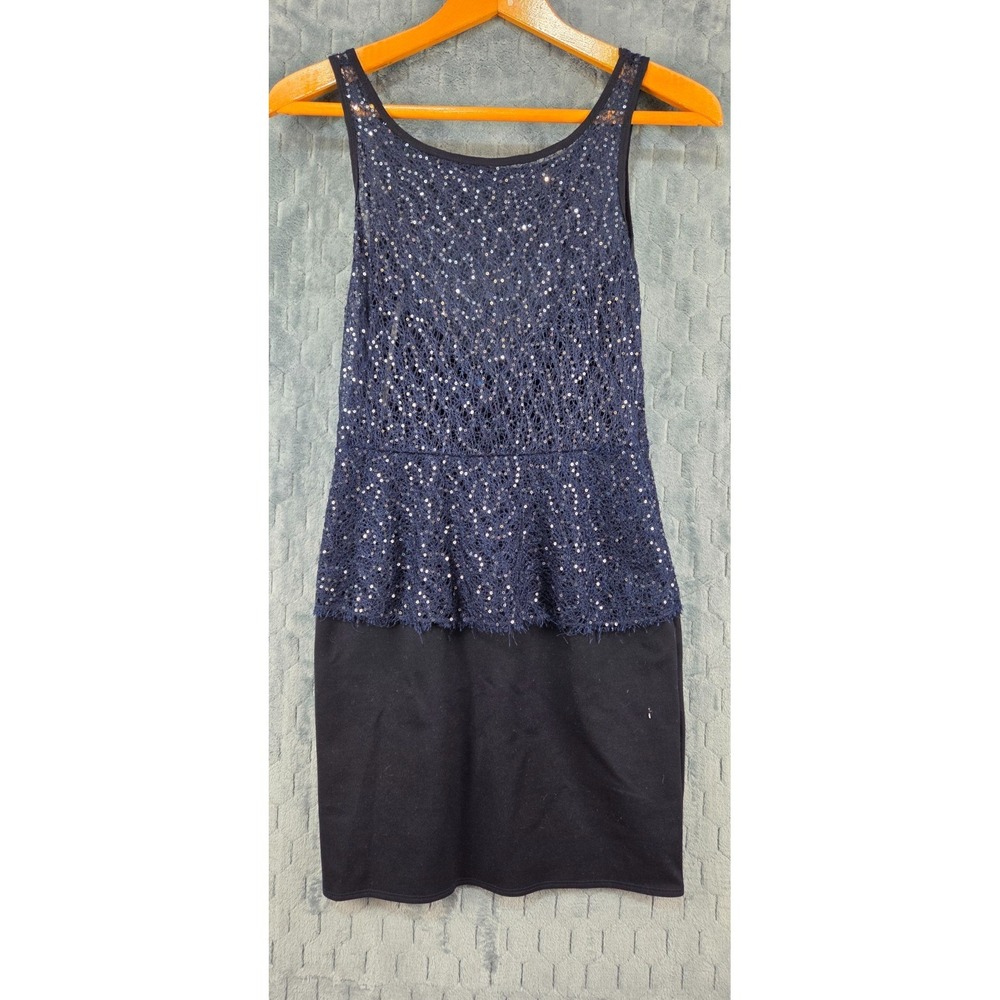 Bailey 44 Dress Size 6‎ Women's Sleeveless Navy Black Cocktail Sequin